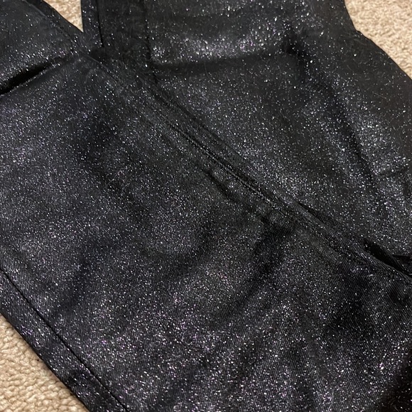 PAIGE Hoxton Ultra Skinny Night Violet Shimmer Glitter Denim - Picture 8 of 16